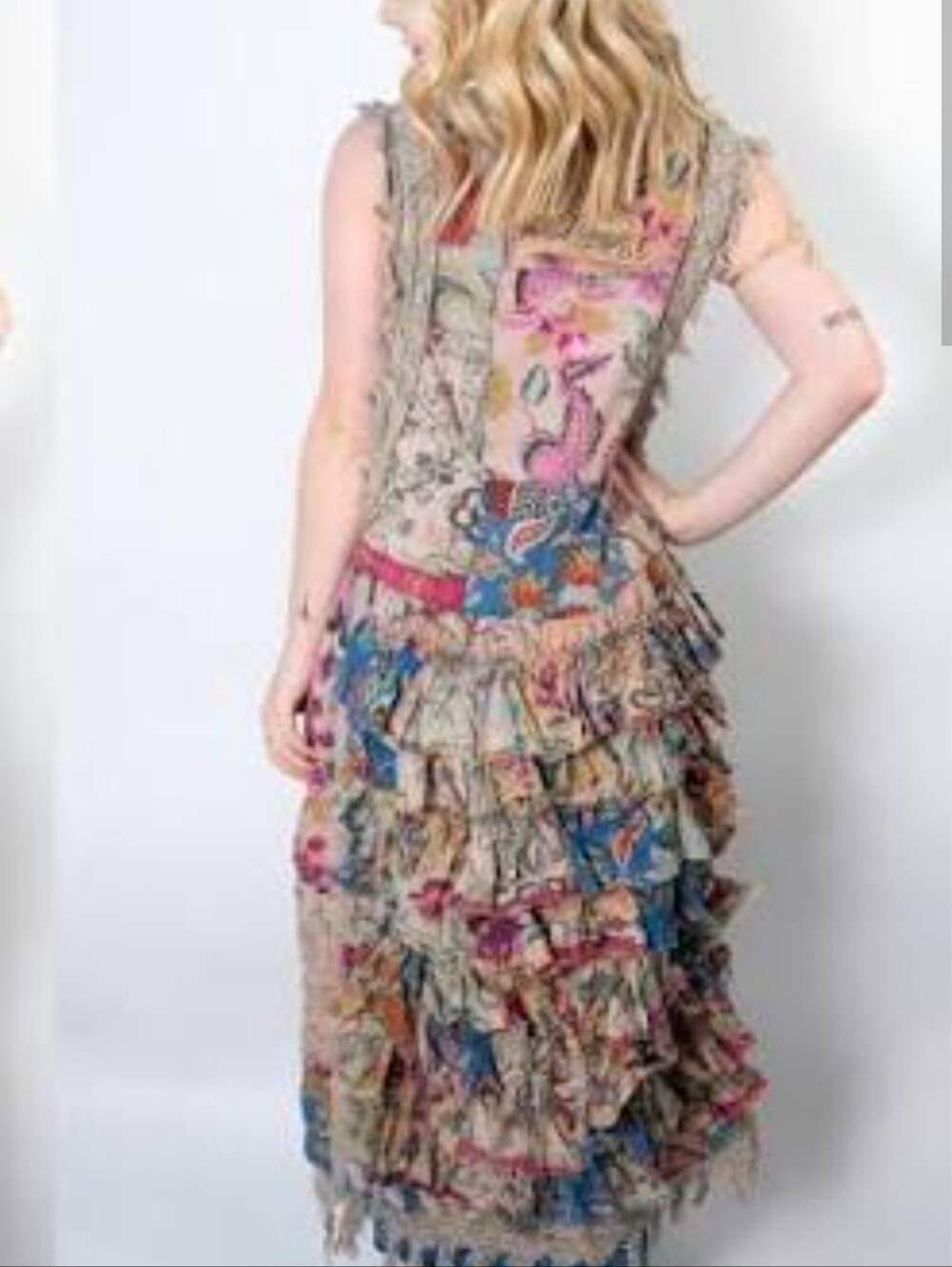 Jaded Gypsy Ruffle Up Top Boho Patchwork - Picture 4 of 16